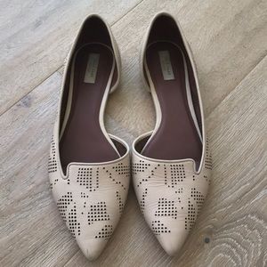 Fun off white Cole Haan leather flats. Comfortable
